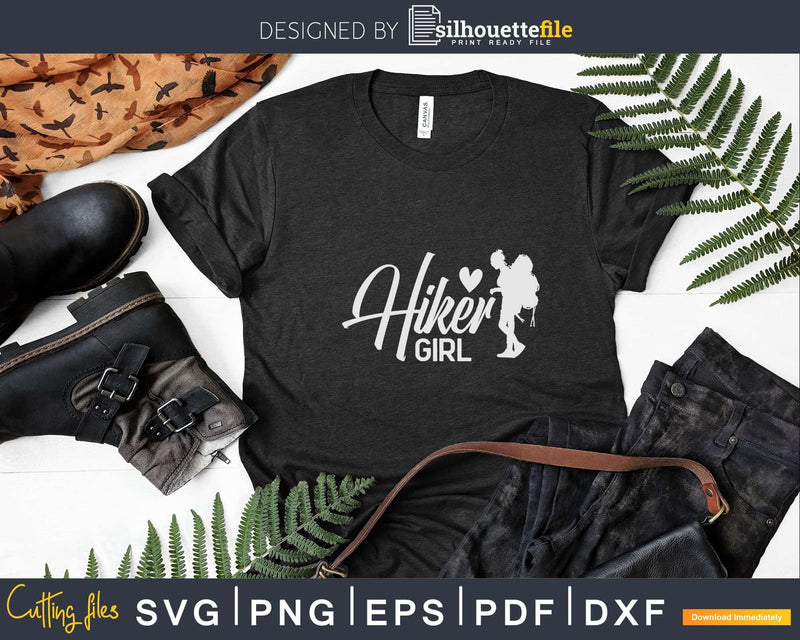 Girl Hiker Svg Cut Files