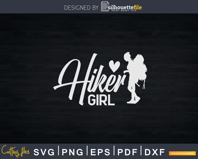 Girl Hiker Svg Cut Files