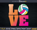 Girls Volleyball Love Tie Dye Look For Teen Svg printable
