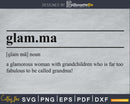 Glamma definition svg printable file