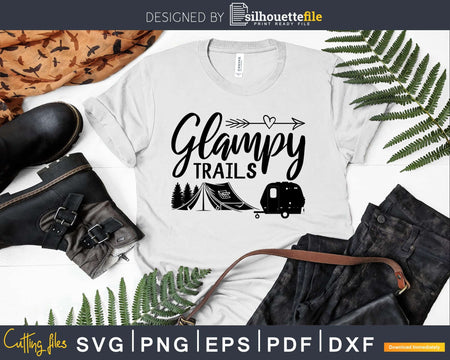 Glamping Shirt Glampy Trails Camping svg cut files