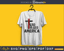 God Bless america flag cross cricut svg cut files
