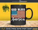 God Bless America Fourth of July Flag Svg T-shirt Design