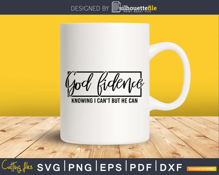Godfidence SVG god fidence cute Christian Svg Design Cricut