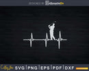 Golf Heartbeat Svg Dxf Cricut Cut Files