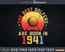 Golfer Golfing 1941 80th Birthday 80 Years old Svg Dxf