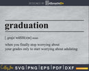 Graduation definition svg printable file