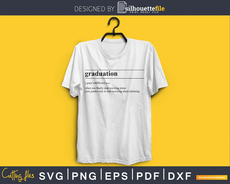 Graduation definition svg printable file