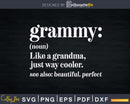 Grammy Definition Svg Funny Grandma Printable Design Files