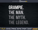 Grampie Man Myth Legend Svg Design Cricut Printable File