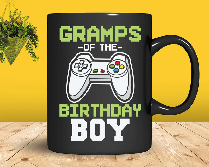 Gramps of the Birthday Boy Matching Video Game tshirt svg