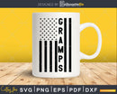Gramps USA Flag 4th Of July Svg Png T-shirt Design