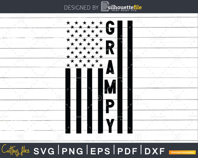 Grampy USA Flag 4th Of July Svg Png T-shirt Design