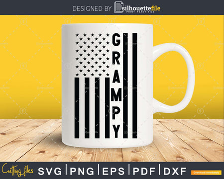 Grampy USA Flag 4th Of July Svg Png T-shirt Design