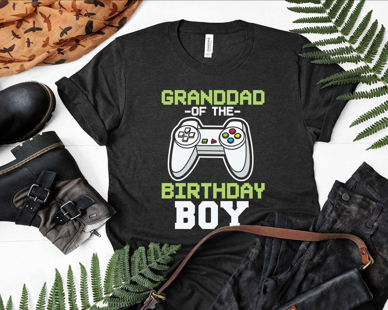 Granddad of the Birthday Boy Matching Video Game tshirt svg