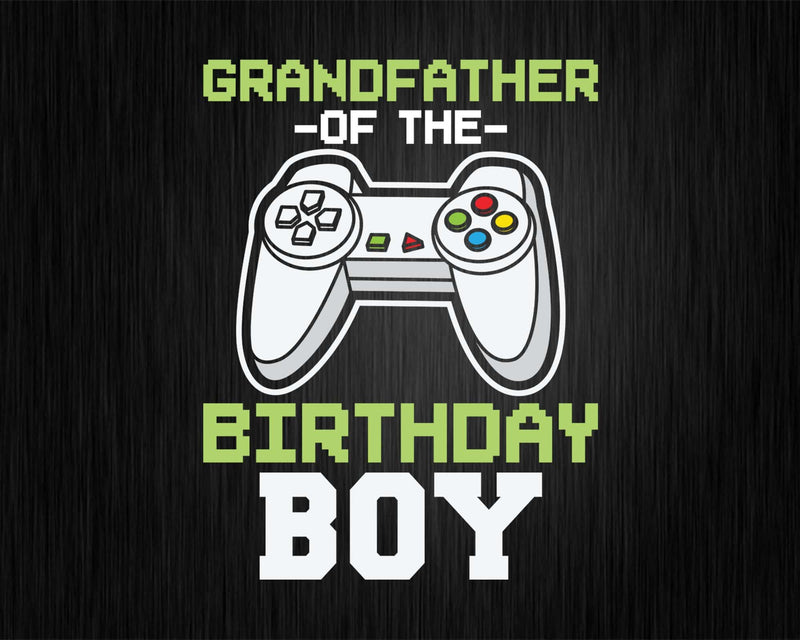 Grandfather of the Birthday Boy Matching Video Game tshirt