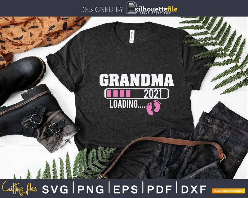 Grandma 2021 Loading Bar With Heart Svg Dxf Png Cut Files