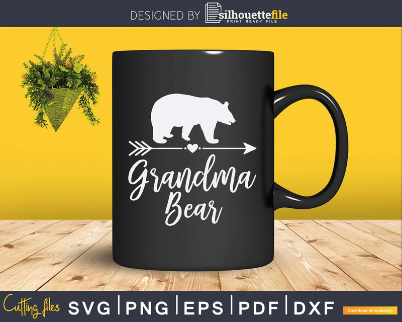 Grandma Bear Mother’s Day Father’s Svg Png Cutting Files