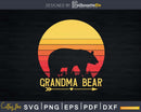 Grandma Bear Vintage Retro Granny Grandmother Svg Png