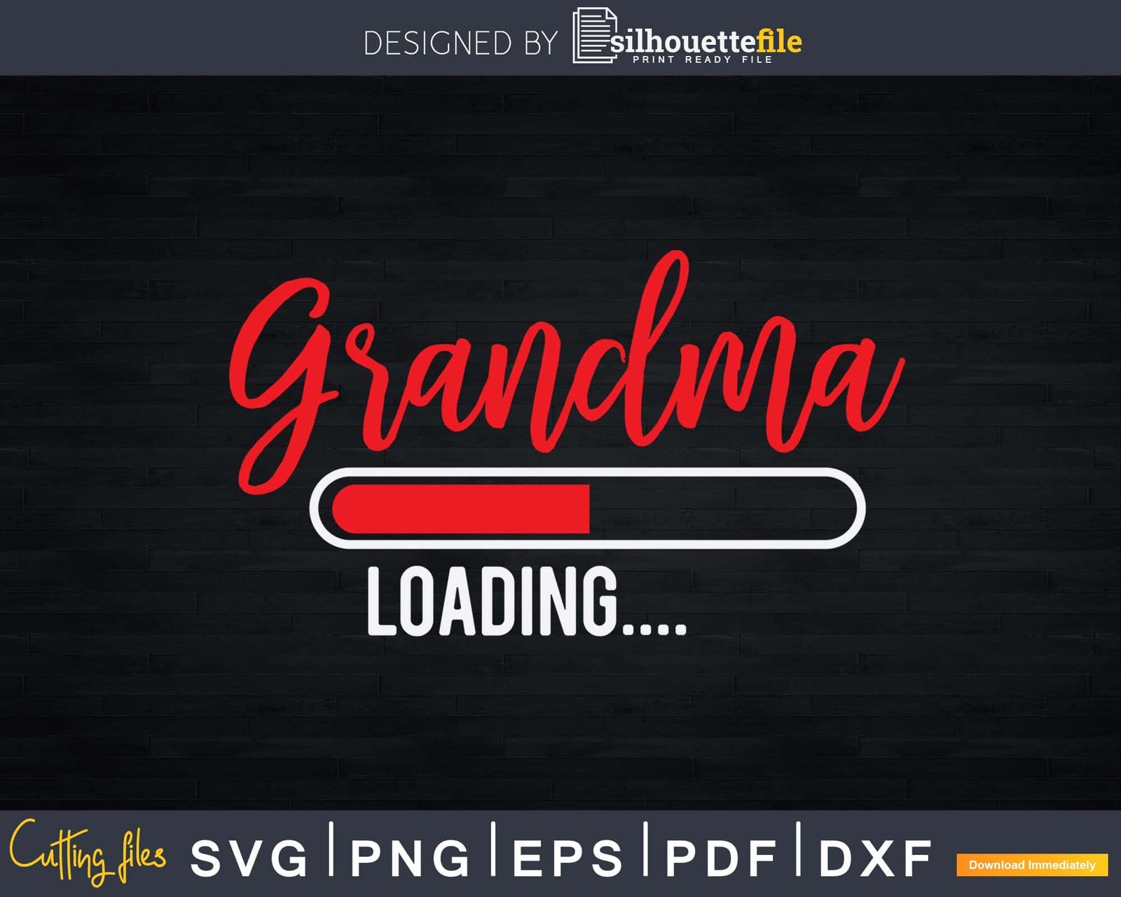 Grandma loading Svg Png Silhouette Files | SilhouetteFile