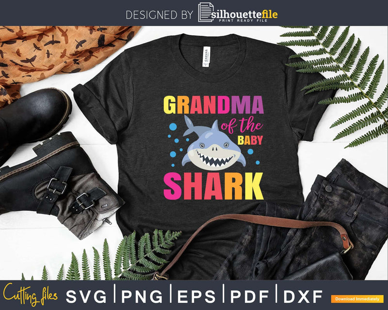 Grandma Of The Baby Shark Birthday Svg Printable Design