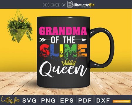 Grandma Of The Slime Queen Birthday Trendy Family Matching