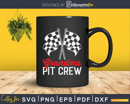 Grandma Pit Crew Racing Party Costume Svg Print-Ready Cut