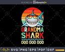 Grandma Shark Doo Retro vintage colors cricut svg cut