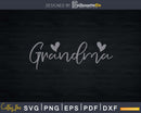 Grandma Svg Heart Sign Digital Files