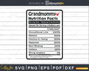 Grandmommy Nutrition Facts Funny Mothers Day Svg Png Cricut