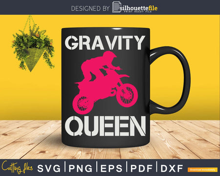 Gravity Queen Dirt Bike Rider & Motocross Png Svg Vector