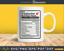 Great Grandmother Nutrition Facts Funny Mothers Day Svg Png