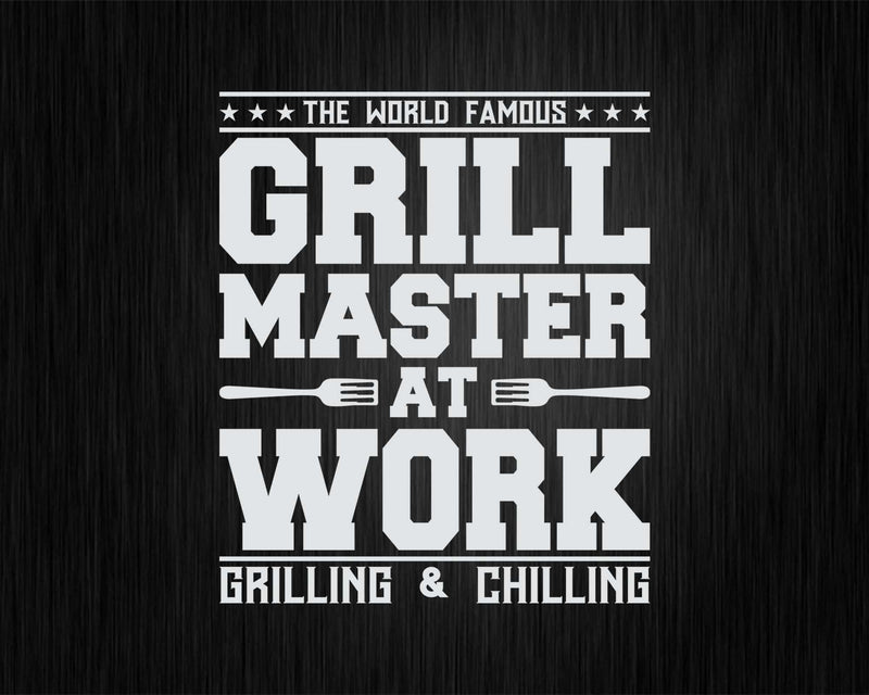 Grill Master Barbecue BBQ Smoker Grilling Svg Png Cricut