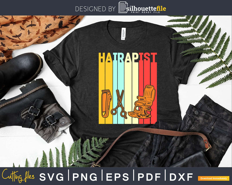 Hairapist Vintage Barber Svg Png Dxf Files For Cricut