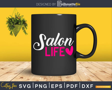 Hairdresser Barber Salon Life Svg Png Dxf Cricut Files