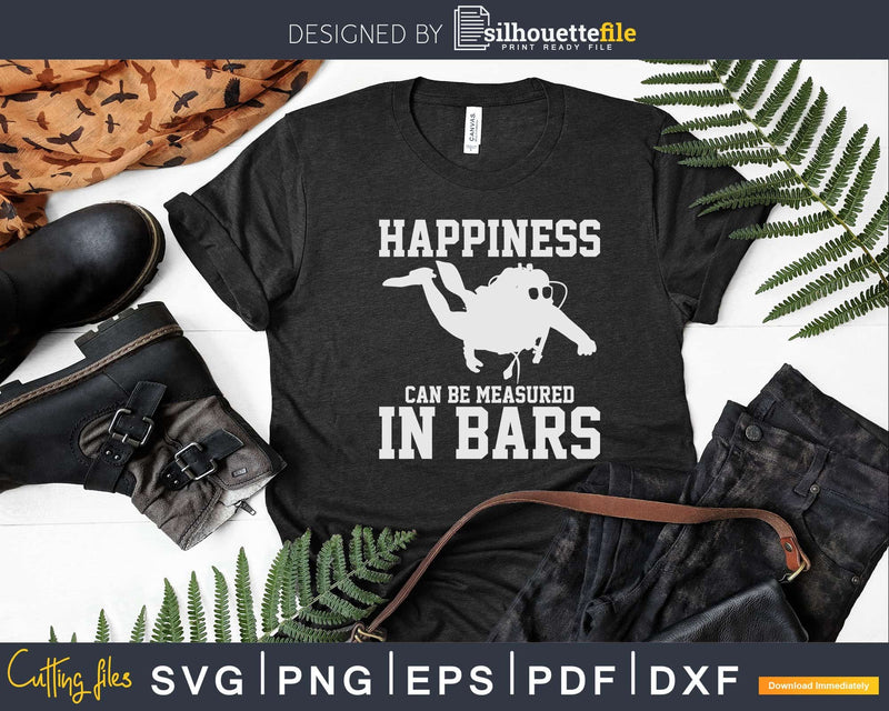 Happiness can be measured in bars Scuba Diving Png Svg