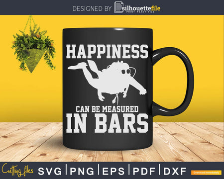 Happiness can be measured in bars Scuba Diving Png Svg