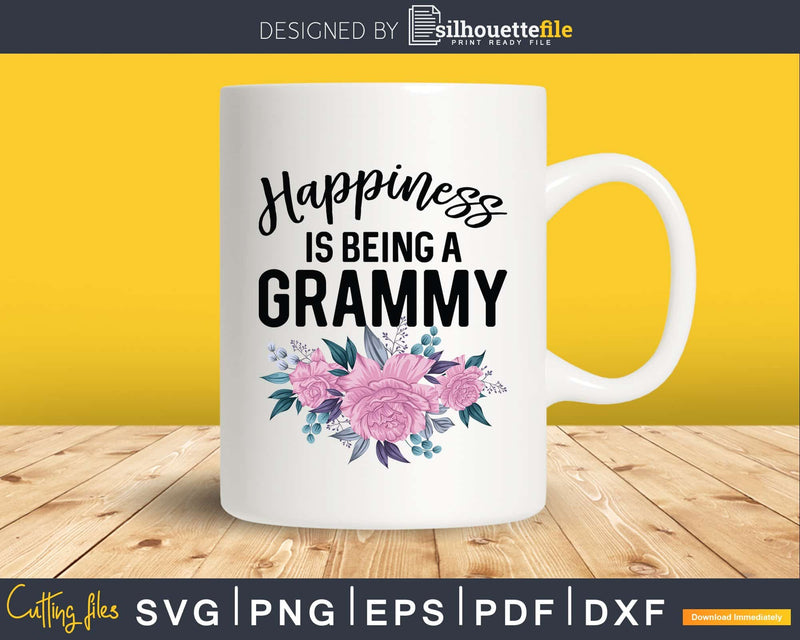 Happiness is Being a Grammy Svg Dxf Digital Cut Files