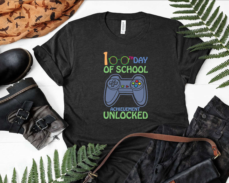 Happy 100th Day of School Achievement Unlocked Gamer Gaming