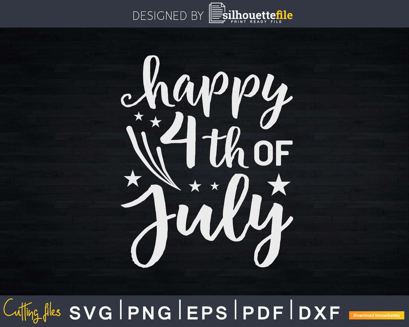 Happy 4th of July Memorial Day Svg Png Cricut File