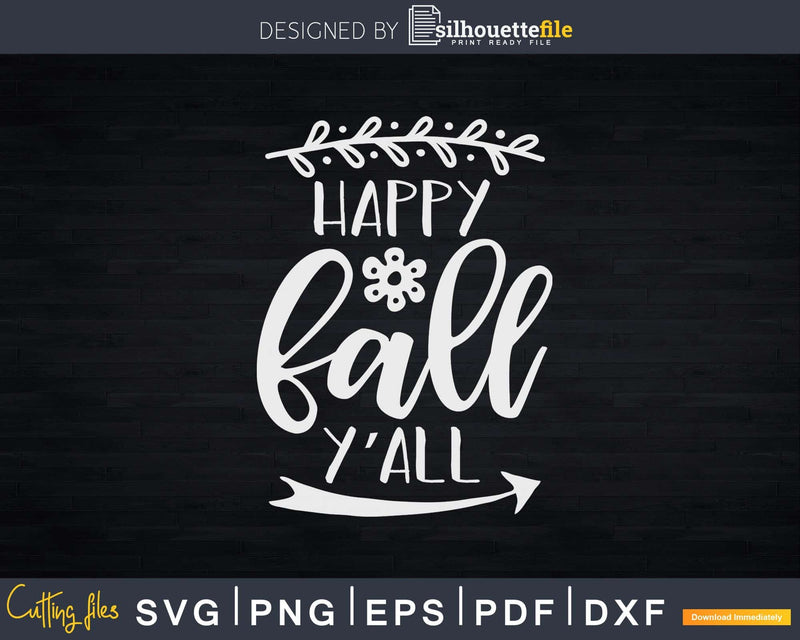 Happy Fall Y’all Family Thanksgiving Pumpkin Svg Png