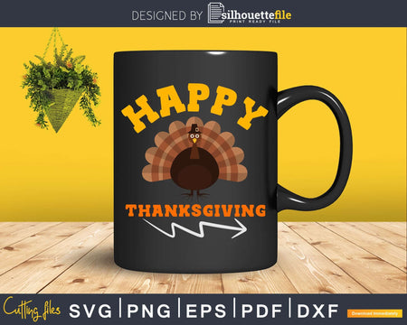 Happy Thanksgiving Pilgrim Turkey Svg Png Cricut File
