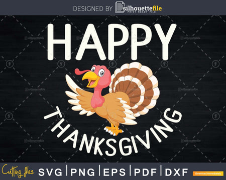 Happy Thanksgiving Turkey Svg digital cut files