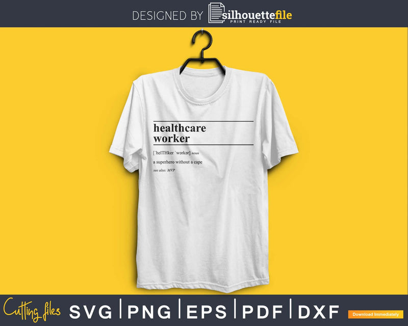 Healthcare Worker definition svg printable file