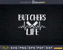 Heartbeat ECG Design Butcher Knife Svg Dxf Cricut Files