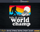 Hide & Seek World Champ Bigfoot Mountains svg designs cut