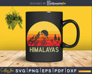 Himalayas Sunset Retro Vintage Nature Mountain Hiking Svg
