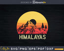 Himalayas Sunset Retro Vintage Nature Mountain Hiking Svg