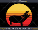 Hippopotamus Retro vintage Style cricut cut svg png dxf