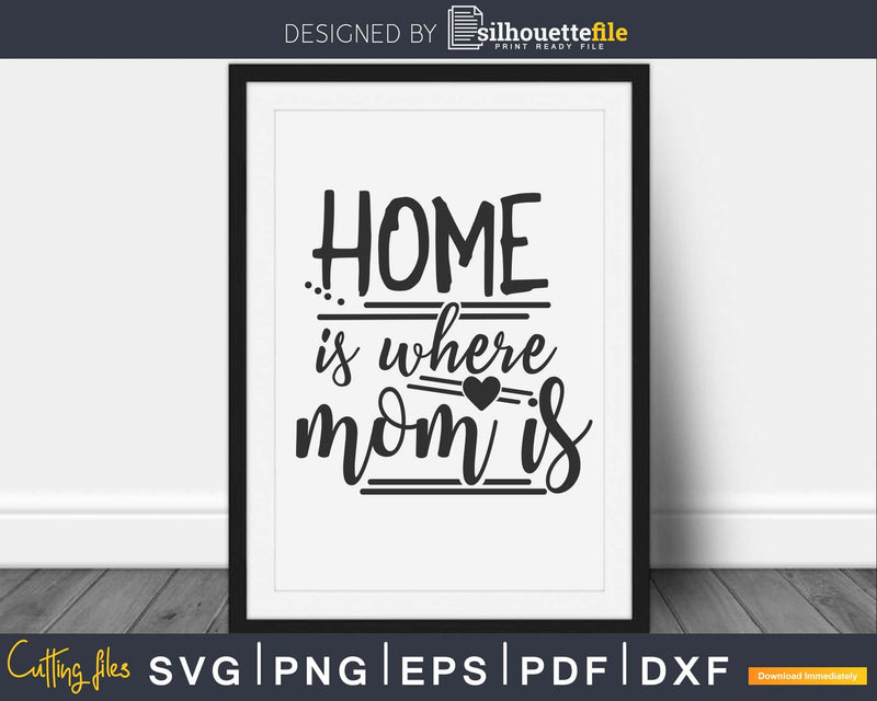 Home is where Mom Mothers Day cut Designs cricut files